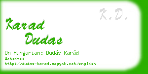 karad dudas business card